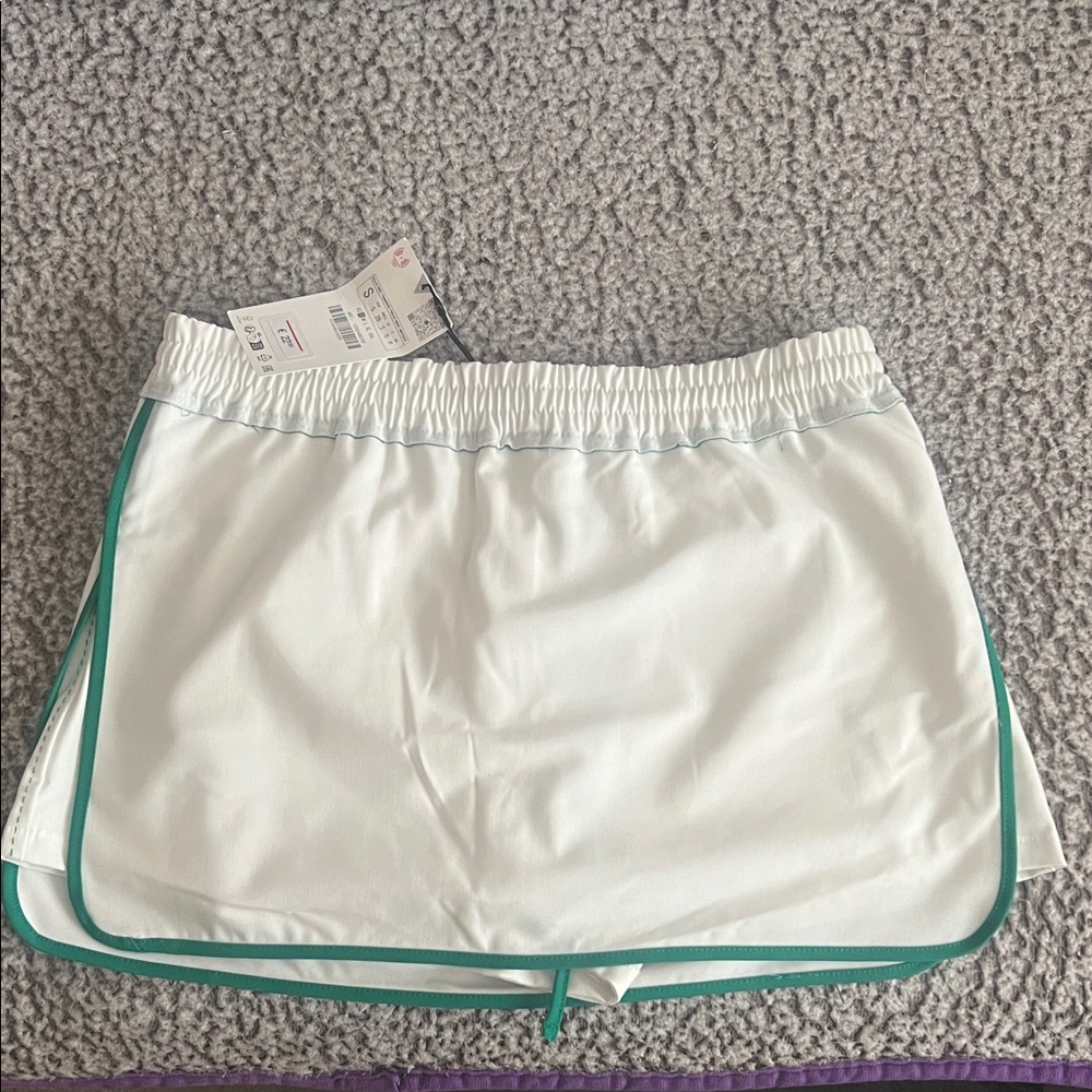 Zara Piped Skort (White & Green)